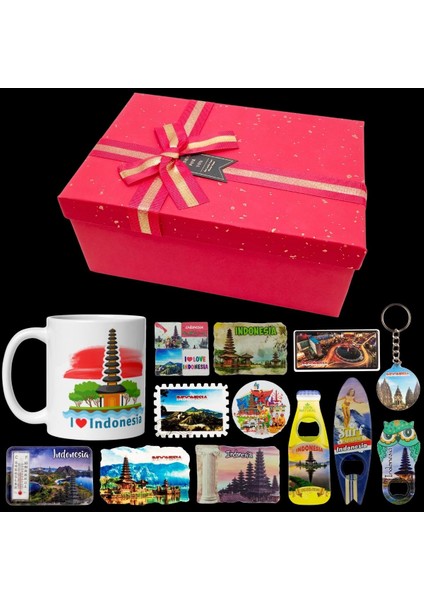 Endonezya Hediye Kutusu 10 Parça Kupa Magnet Anahtarlık Kutu fiyatları