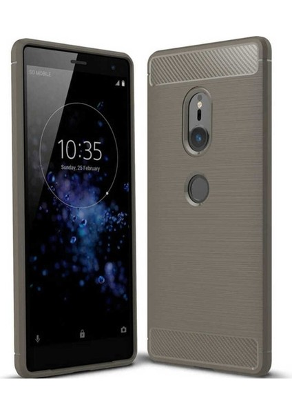 Sony Xperia Xz2 Uyumlu Kılıf Room Silikon Kapak, Gri