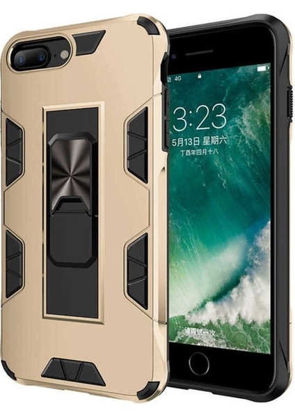 Apple iPhone 8 Plus Uyumlu Kılıf Volve Kapak, Gold