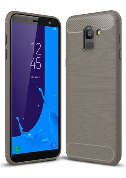 Samsung Galaxy J6 Uyumlu Kılıf Room Silikon Kapak, Gri