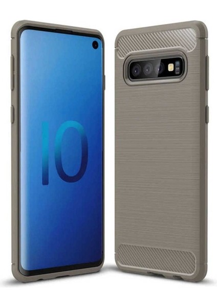 Samsung Galaxy S10 Uyumlu Kılıf Room Silikon Kapak, Gri