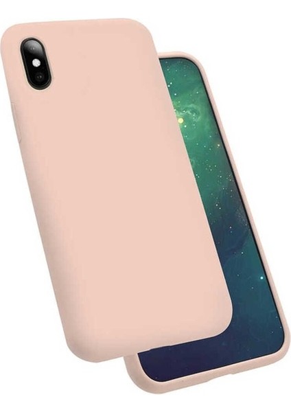 Megafox Teknoloji Apple iPhone Xs Max Uyumlu Kılıf Silk Silikon, Pembe