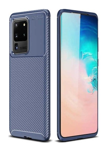 Samsung Galaxy S20 Ultra Uyumlu Kılıf Negro Silikon Kapak, Lacivert