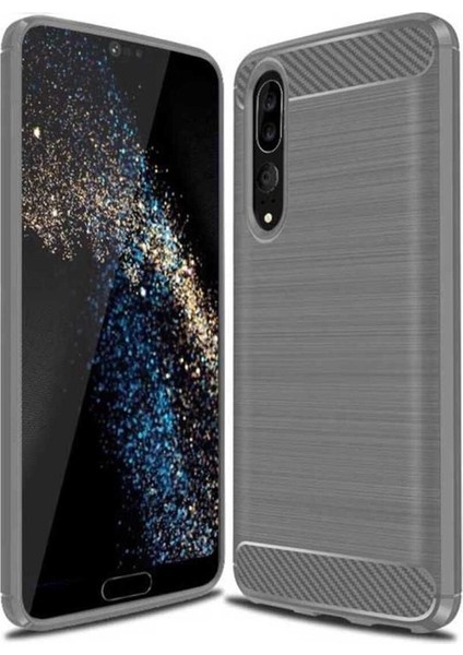 Huawei P20 Pro Uyumlu Kılıf Room Silikon Kapak, Gri