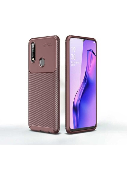 Oppo A31 Uyumlu Kılıf Negro Silikon Kapak, Kahverengi