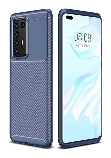 Huawei P40 Pro Uyumlu Kılıf Negro Silikon Kapak, Lacivert