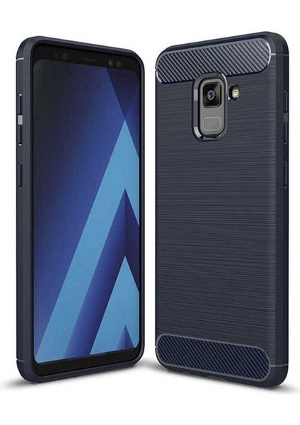 Samsung Galaxy A8 2018 Uyumlu Kılıf Room Silikon Kapak, Lacivert