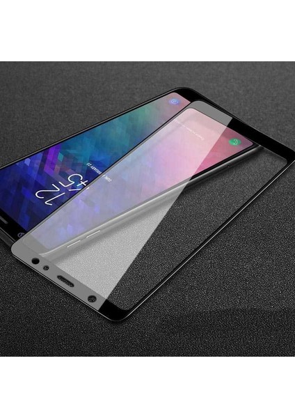 Samsung Galaxy A6 2018 Uyumlu Kenarları Kırılmaya Dayanıklı Cam Ekran Koruyucu