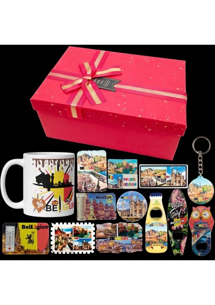 Belçika Hediye Kutusu 10 Parça Kupa Magnet Anahtarlık Kutu fiyatları