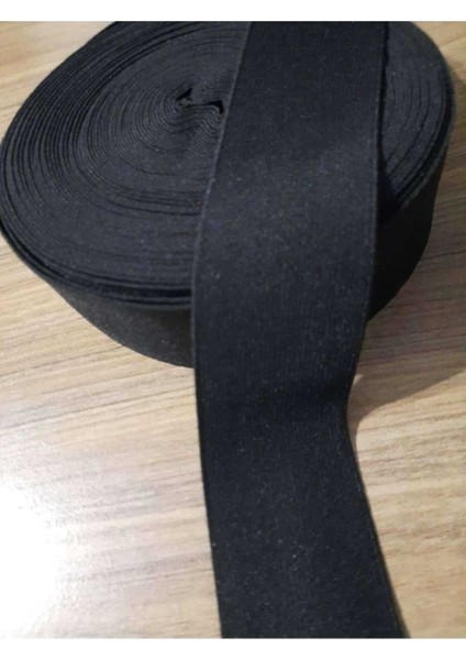 Siyah 4 cm Paça Don ve Bel Lastiği 1 Paket 5 M
