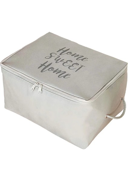 Gri Home Sweet Home Baskılı Büyük Boy Baza Altı Kazak Pike Battaniye Hurcu 64X40X35 fiyatları