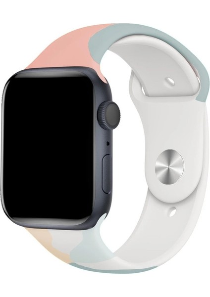 Apple Watch Uyumlu Kordon Silikon Esnek Yumuşak Kayış, Grape Fr