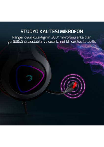 Ranger Siyah 7.1 Surround Rgb Kulaklık