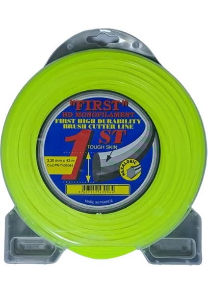 Misina Motorlu Tırpan Misinası 3.3mm 43MT 6 Köşe Sarı GİZİMAK