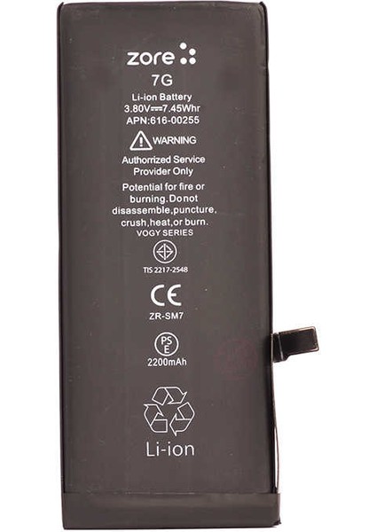 Apple iPhone 7 Uyumlu Vogy Batarya