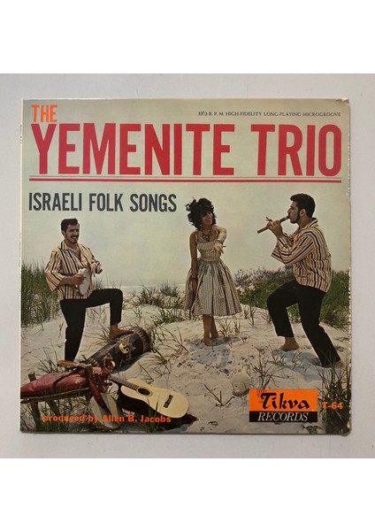 The Yemenite Trio Israeli Folk Songs Lp Plak (Orjnal Dönem Baskı Plak)