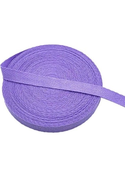 1 cm 10 Metre Lila Dar Dokuma Balıksırtı Şerit