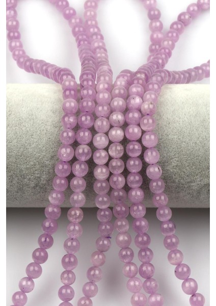 Kunzit Doğal Taş Dizi 6 mm Küre Kesim