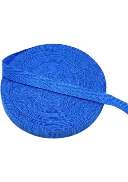 1 cm 10 Metre Mavi Dar Dokuma Balıksırtı Şerit