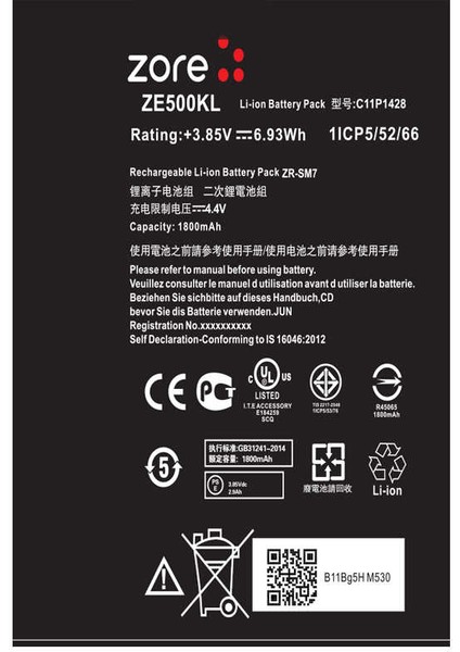 Asus Zenfone 2 Laser ZE500KL Quality Batarya fiyatları