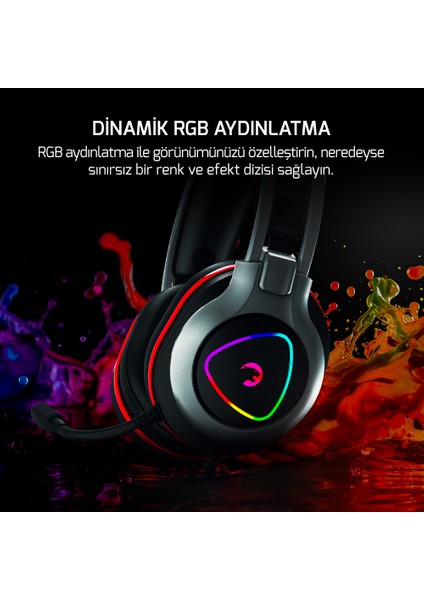 Ranger Siyah 7.1 Surround Rgb Kulaklık