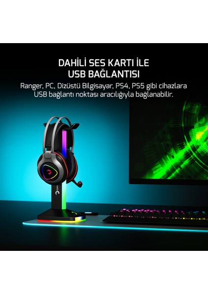 Ranger Siyah 7.1 Surround Rgb Kulaklık