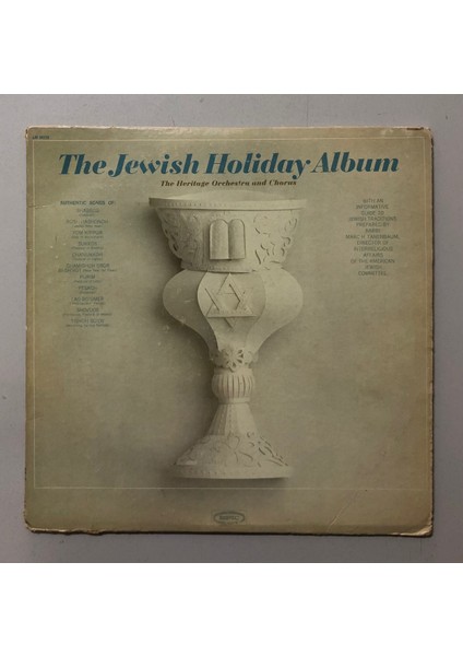 The Heritage Orchestra And Chorus The Jewish Holiday Album Lp Plak (Orjnal Dönem Amerika Baskı Plak)