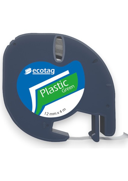 Dymo Letratag Muadili Şerit Etiket Plastik Yeşil 12 mm x 4 mt