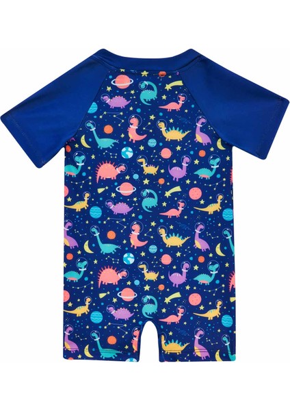 Tulum Kısa Kollu Şortlu Çocuk Bebek Yüzücü Mayo Merlın 5530 Koyu Lacivert fiyatları