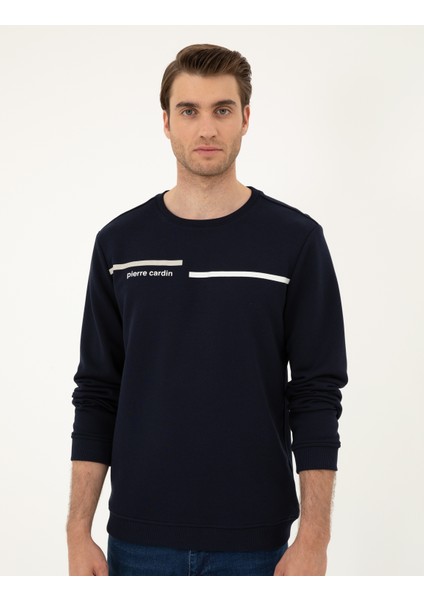 Pierre Cardin Erkek Lacivert Regular Fit Sweatshirt 50295755-VR033