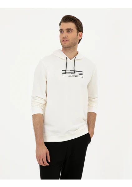 Pierre Cardin Erkek Ekru Regular Fit Sweatshirt 50295772-VR019