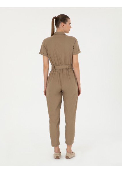 Kadın Bej Dokuma Tulum 50284599-VR011 fırsatları