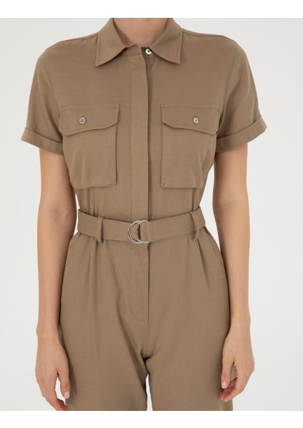 Kadın Bej Dokuma Tulum 50284599-VR011 indirimleri