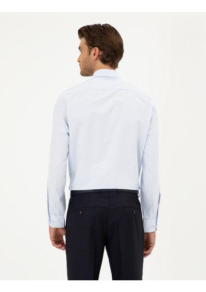 Erkek Açık Mavi Regular Fit Uzun Kollu Basic Gömlek 50289411-VR003