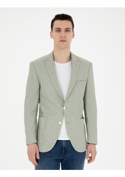 Erkek Açık Yeşil Ex. Slim Fit Ceket 50285244-VR092