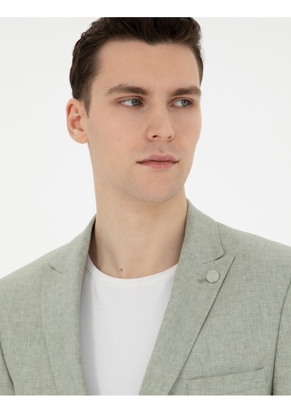 Erkek Açık Yeşil Ex. Slim Fit Ceket 50285244-VR092
