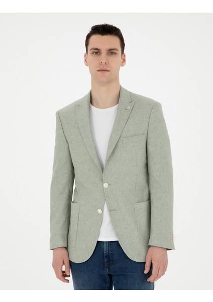 Erkek Açık Yeşil Ex. Slim Fit Ceket 50285244-VR092