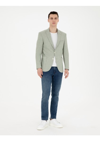 Erkek Açık Yeşil Ex. Slim Fit Ceket 50285244-VR092