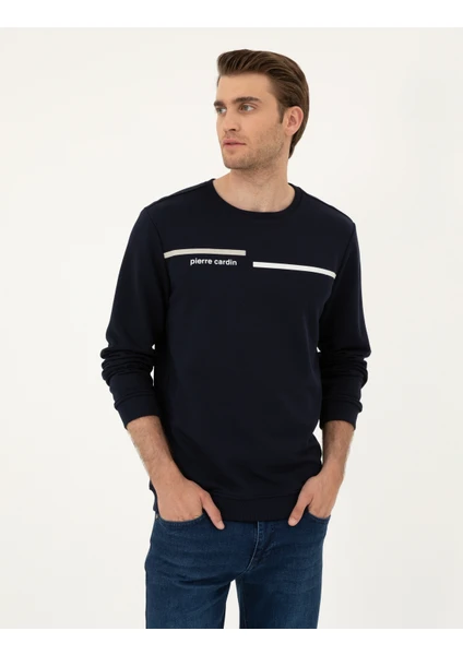 Pierre Cardin Erkek Lacivert Regular Fit Sweatshirt 50295755-VR033