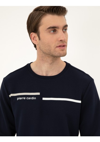 Pierre Cardin Erkek Lacivert Regular Fit Sweatshirt 50295755-VR033