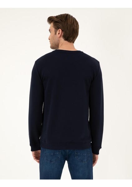 Pierre Cardin Erkek Lacivert Regular Fit Sweatshirt 50295755-VR033