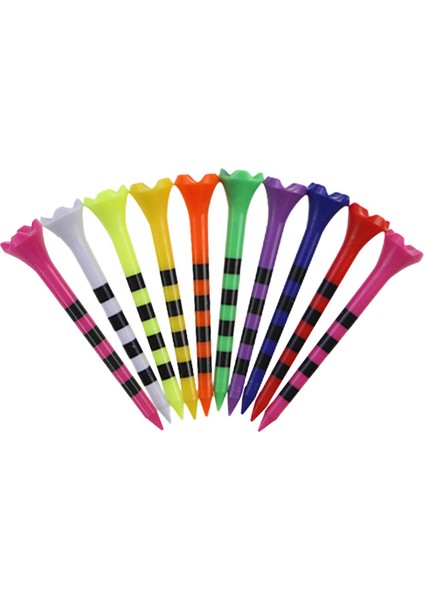10X Golf Tees Açı Golfçü Için Hediye Başlayanlar Erkekler Kadınlar 70MM (Yurt Dışından)