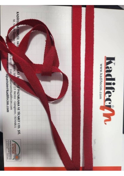 1 cm Ithal Grogren Tahta Grogren Kırmızı 10 Metre