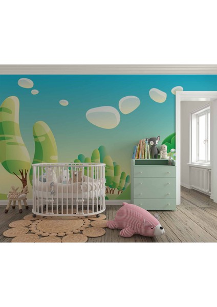 Ormandaki Sevimli Tilki Çocuk Çocuk Odası Duvar Kağıdı Baskı modelleri