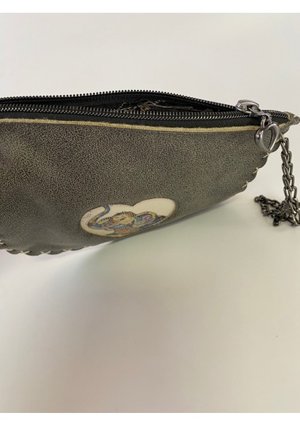 Etnik Clutch Çanta Ince Fil Desenli 17*13