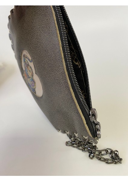 Etnik Clutch Çanta Ince Fil Desenli 17*13