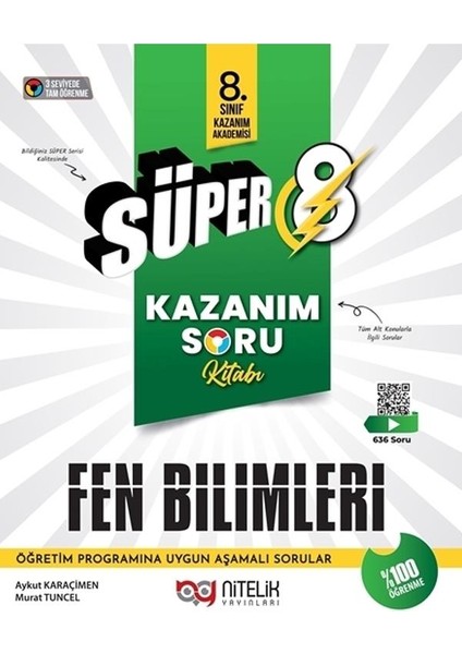 8. Sınıf Süper Kazanım Fen Bilimleri Soru Kitabı
