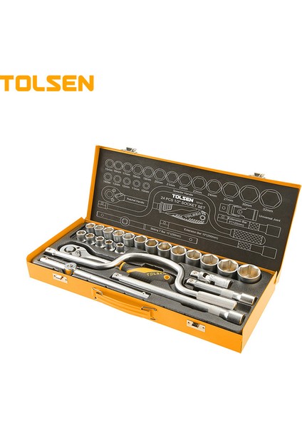15141 Tolsen 24 Adet 1/2" Lokma Takımı