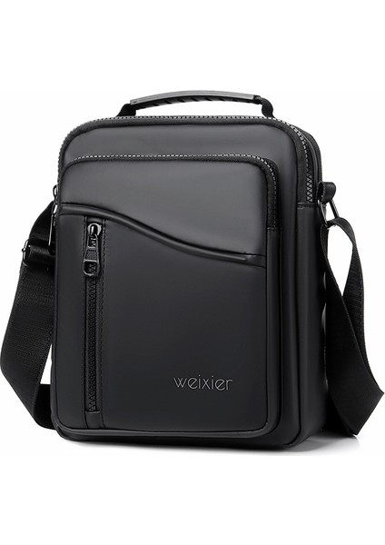 Basit Fonksiyonel Stil Erkek Üst Düzey Crossbody Çanta Büyük Kapasiteli Gündelik Spor Bisiklet Omuz Çantası (Yurt Dışından)