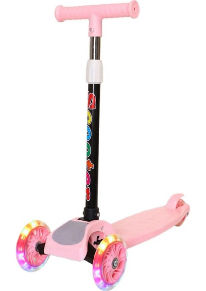 Katlanabilir Çocuk Scooter'ı 2-8 Yaşında Üç Tekerlekli Yanıp Sönen Scooter (Yurt Dışından)